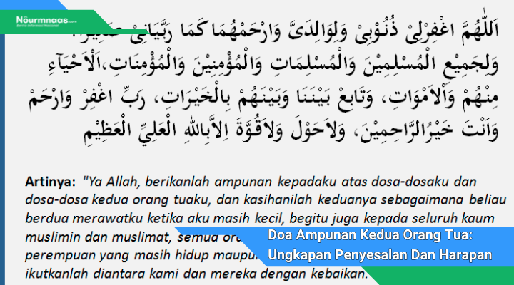 Doa Ampunan Kedua Orang Tua Ungkapan Penyesalan Dan Harapan Untuk Pengampunan