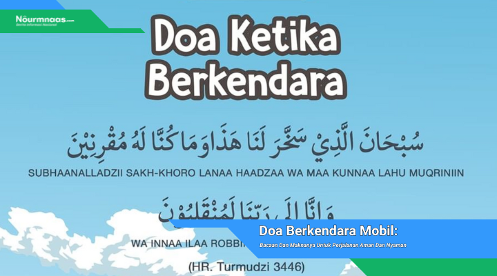 Doa Berkendara Mobil