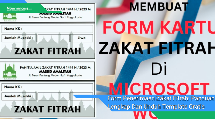 Form Penerimaan Zakat Fitrah Panduan Lengkap Dan Unduh Template Gratis