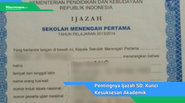 Pentingnya Ijazah SD Kunci Kesuksesan Akademik Dan Karier Masa Depan 1