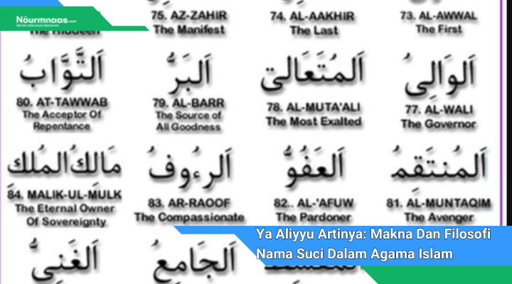 Ya Aliyyu Artinya Makna Dan Filosofi Nama Suci Dalam Agama Islam 1