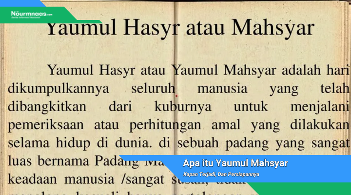 Yaumul Mahsyar